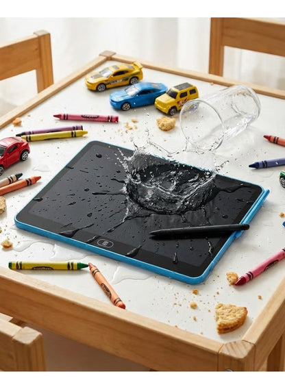 تابلت كتابة LCD مقاس 11 بوصة للأطفال والطلاب - لوحة رسم للاطفال بشاشة ملونة كبيرة - لوحة خربشة لحماية العين للأطفال الصغار - كراسة رسم إلكترونية قابلة للمسح، لعبة سفر مقاومة للماء ومحمولة (مثالية للمنزل والمدرسة والمكتب) - أزرق وأبيض